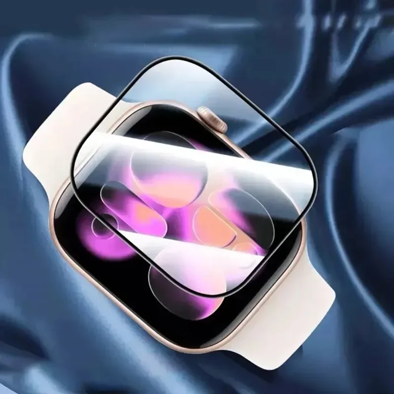 Auroras Screen Protector For Watch Series 12 46mm Curved screen tempered protective film all inclusive For Watch Series 12 Film
