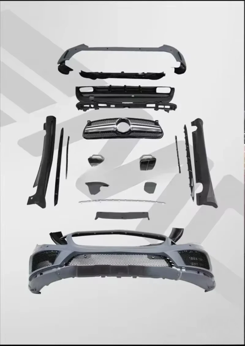 PP material body kit includes front and rear bumpers and grille exhaust pipes for wheel trim side bars
