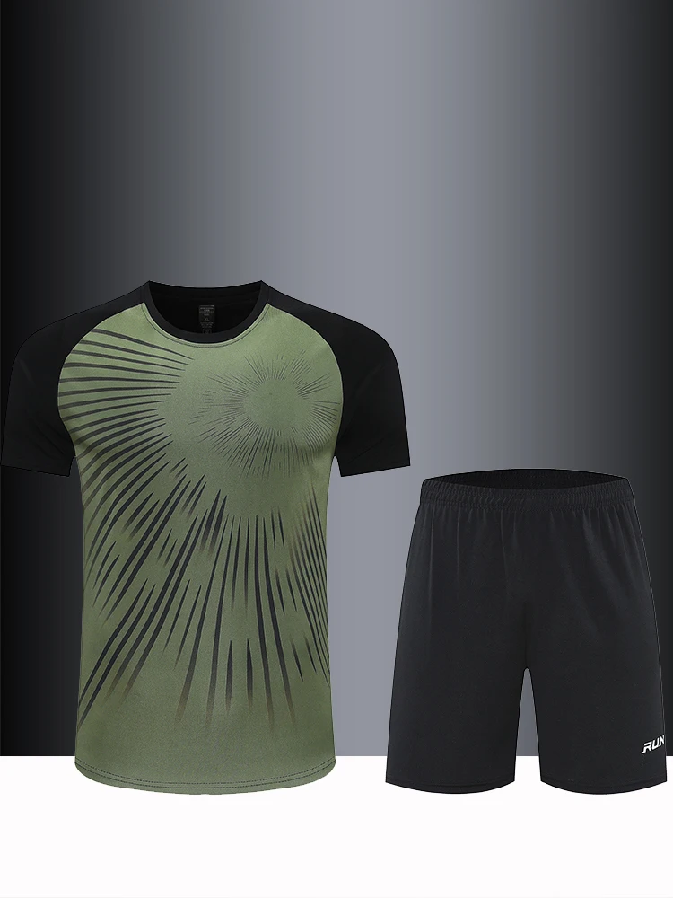 

Мужской комплект для спорта: футболка и шорты больших размеров для баскетбола, футбола, бега, фитнеса и тренировок. Летняя спортивная одежда.