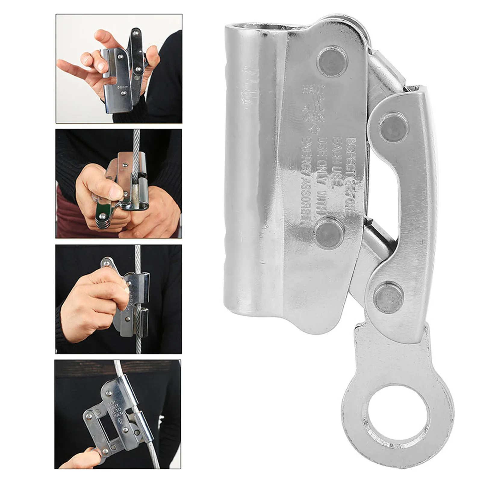 ZK50 SelF Braking Stop Descender Clamp Climbing Anti Fall Protection Equipment(Round Hole)