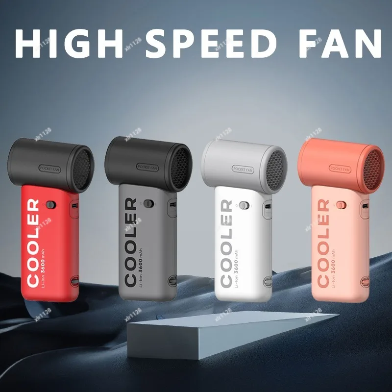 

New Turbo High-Speed Handheld Fan 100-Speed Adjustable USB Rechargeable Portable Outdoor Fan