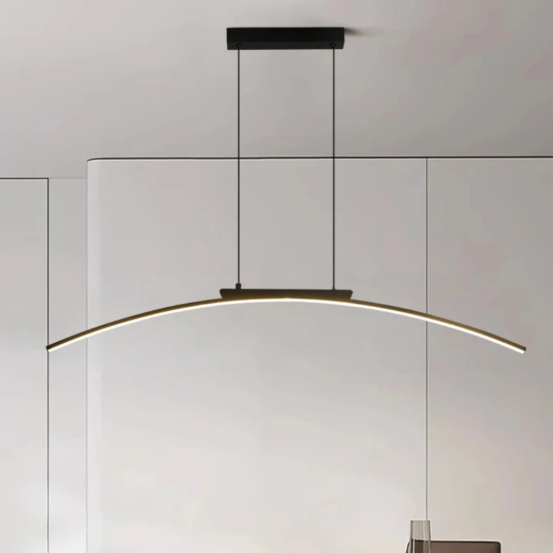 

Современный подвесной светильник для столовой, гладкий светодиодный подвесной светильник с дугой, регулируемая яркость, энергоэффективный, идеально подходит для кухни Resta