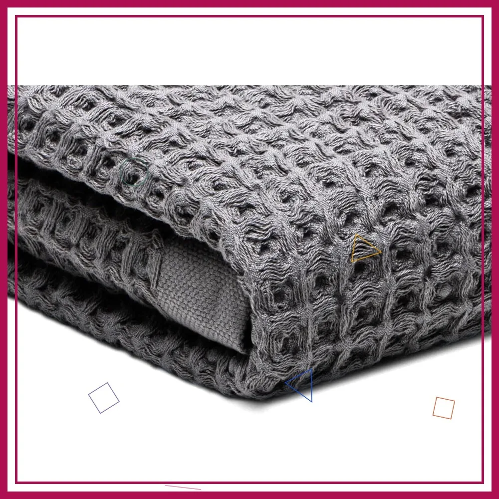 

Antimicrobial Silver Ion Bath Towel | Waffle Weave, Plush, Lightweight & Quick-Drying for Everyday or Spa Use | 31" x 57" Grey