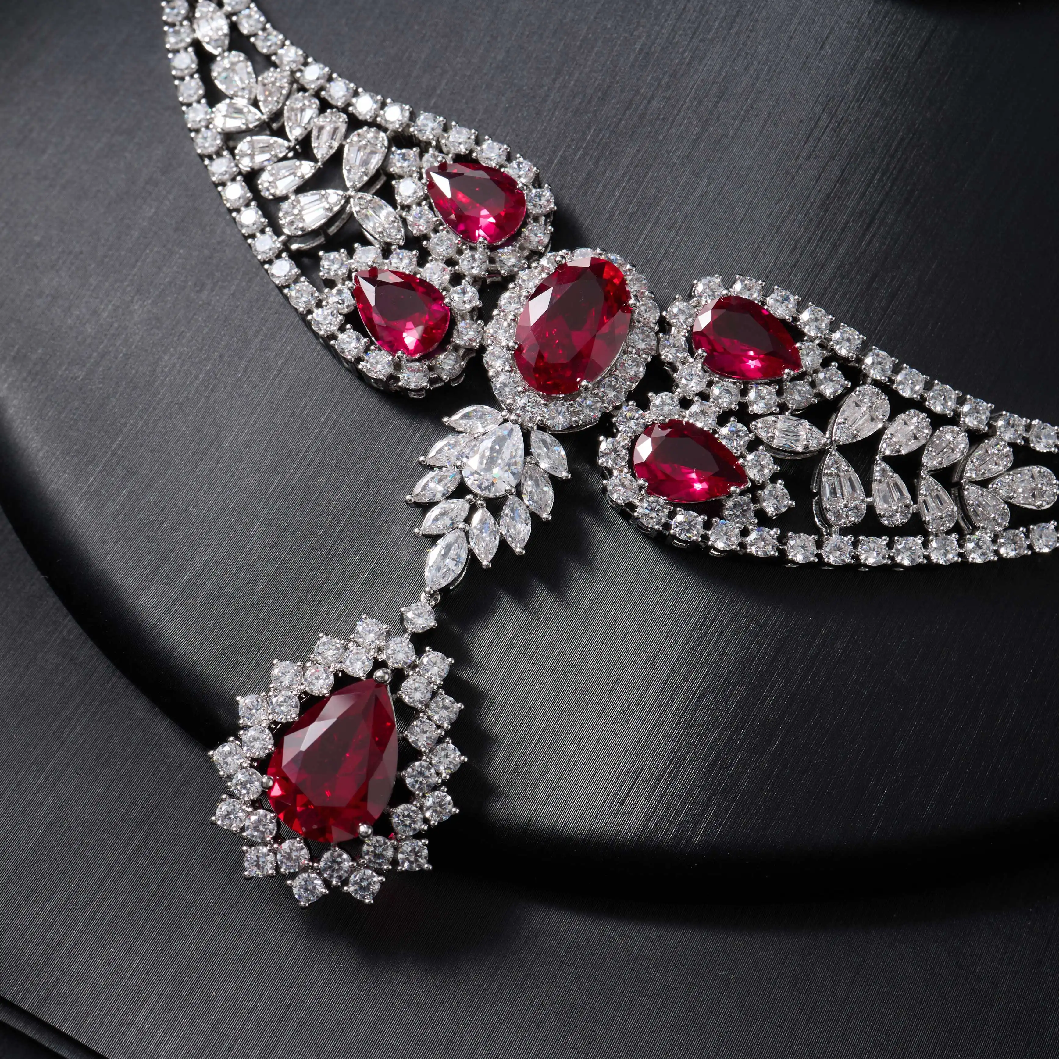 IN JEWELIFE  00060 Necklace Sets for Women cubic zirconia Bridal Jewellery Set Dubai Saudi Party Engagement Unique Accessory