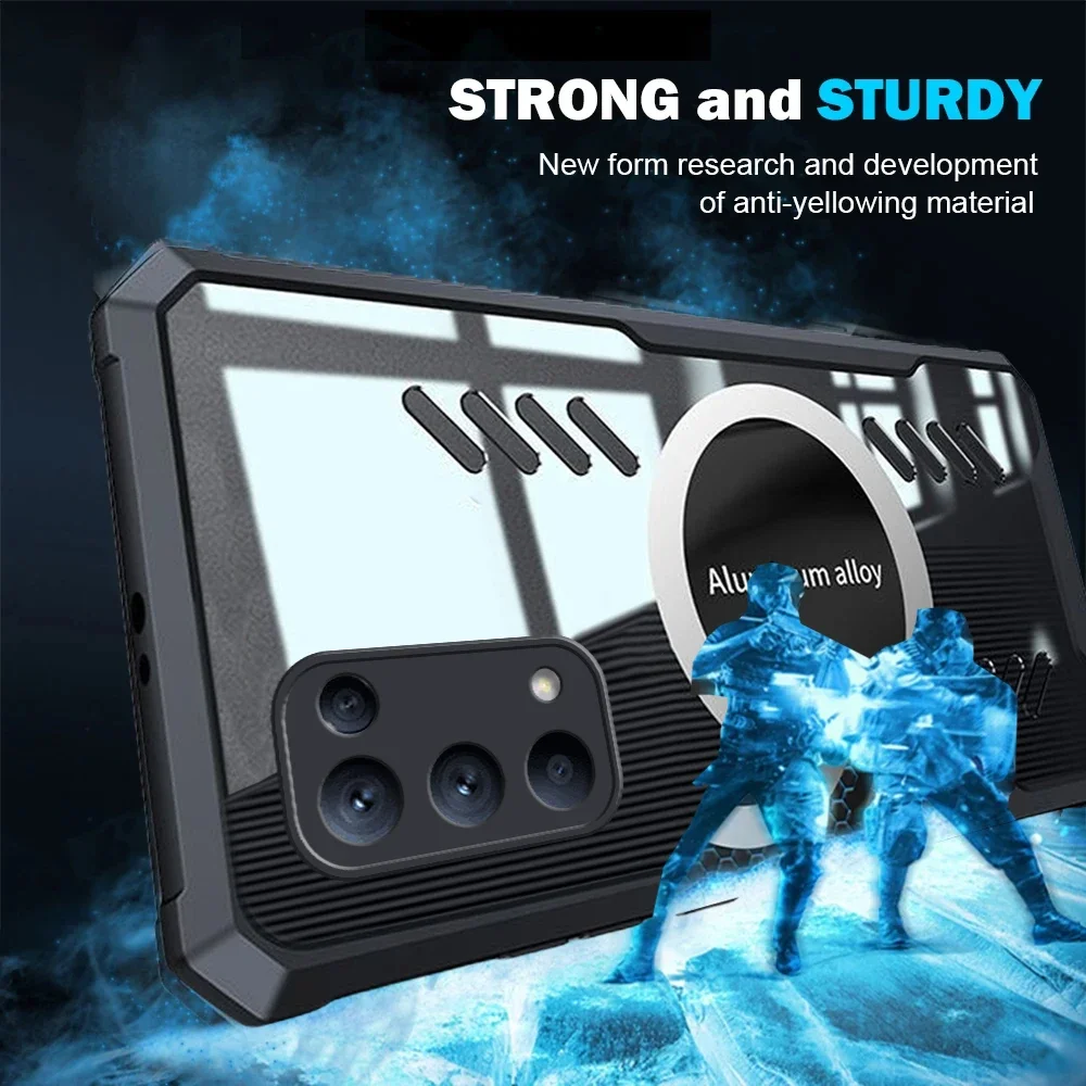 Gamer Phone Case for OPPO Reno 5 5pro 6 4G 6 5G 6 6pro 6Z 7 4G Aluminum Alloy Graphene Cooling Cover