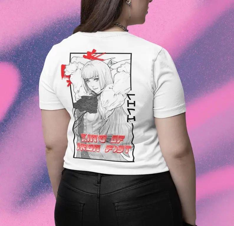 TEKKEN Lili de Rochefort Anime T Shirt Unisex Tekken Tshirt Gaming Streetwear Graphic Tees Stylish Japanese Anime Shirt