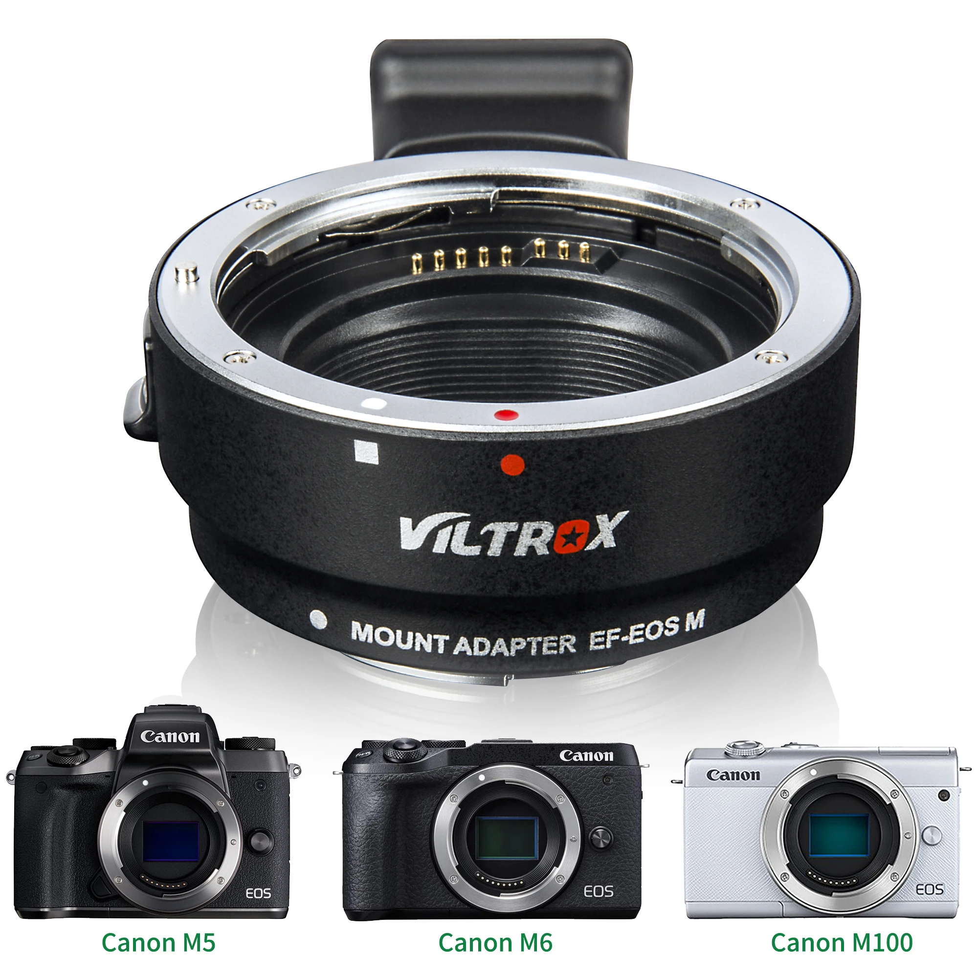 Viltrox Lens Adapter Canon EOS M EF-M2 Auto Focus 0.71x Focal Reducer Speed Booster for Canon EF to M Camera M6 M200 M50 M5