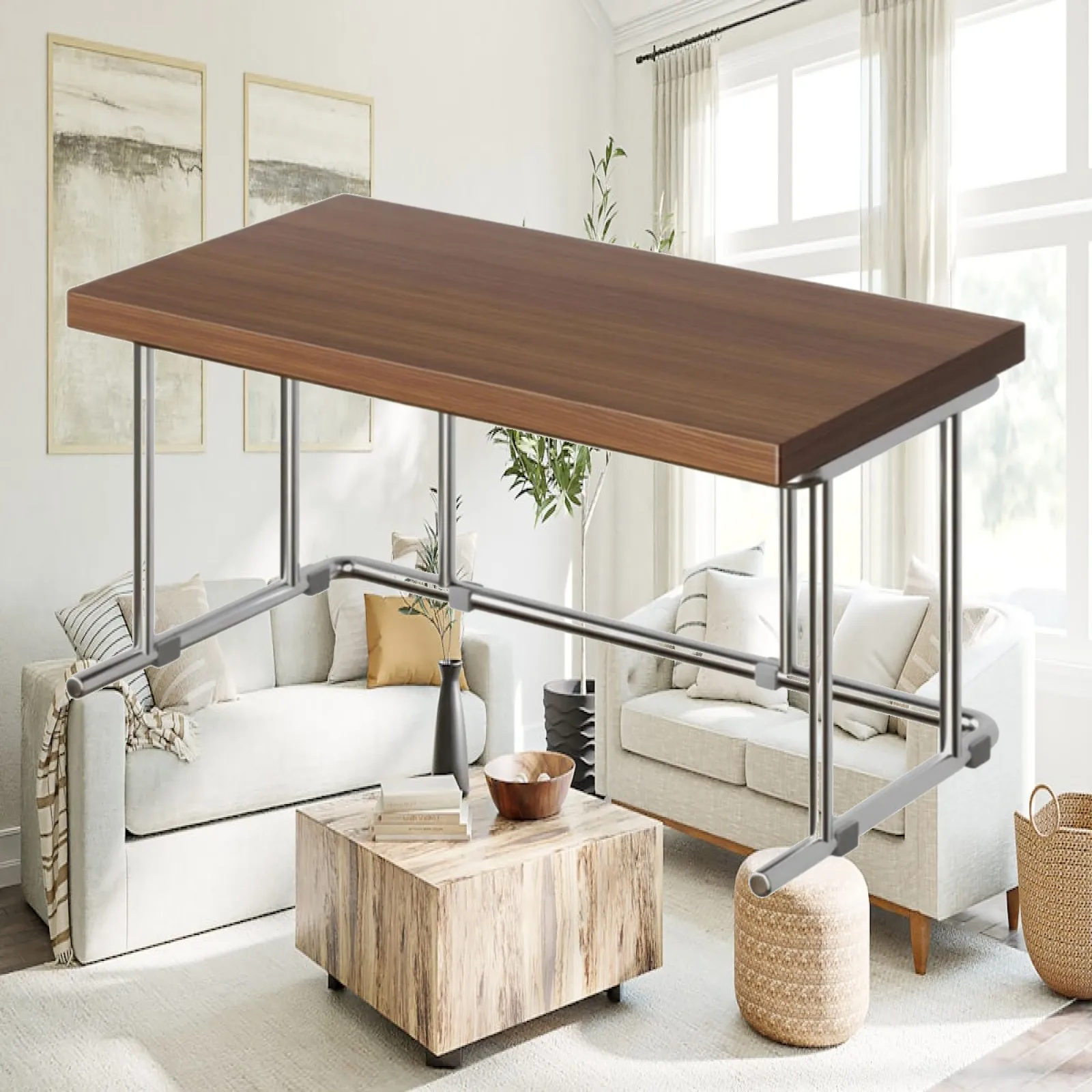 Space Saving Printer Stand Shelf for Small Desk Home Office Study Room Organization