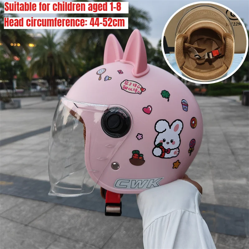 kids helmet lazada 1-8 Year Old Children's Safety Helmet for Autumn and Winter Windproof and  Warm Half Helmet with Thick Cotton and Anti Fog