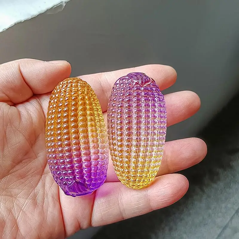 Crystal Corn Ornament Realistic Artificial Simulation Vegetable Desktop Decoration Photography Prop Good Luck Home Decor Gift