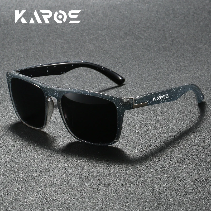 

Karos Fashion Vintage Square Sports Sunglasses Men Women Fishing Driving Brand Designer Sun Glasses Anti-Glare UV400 Eyewear