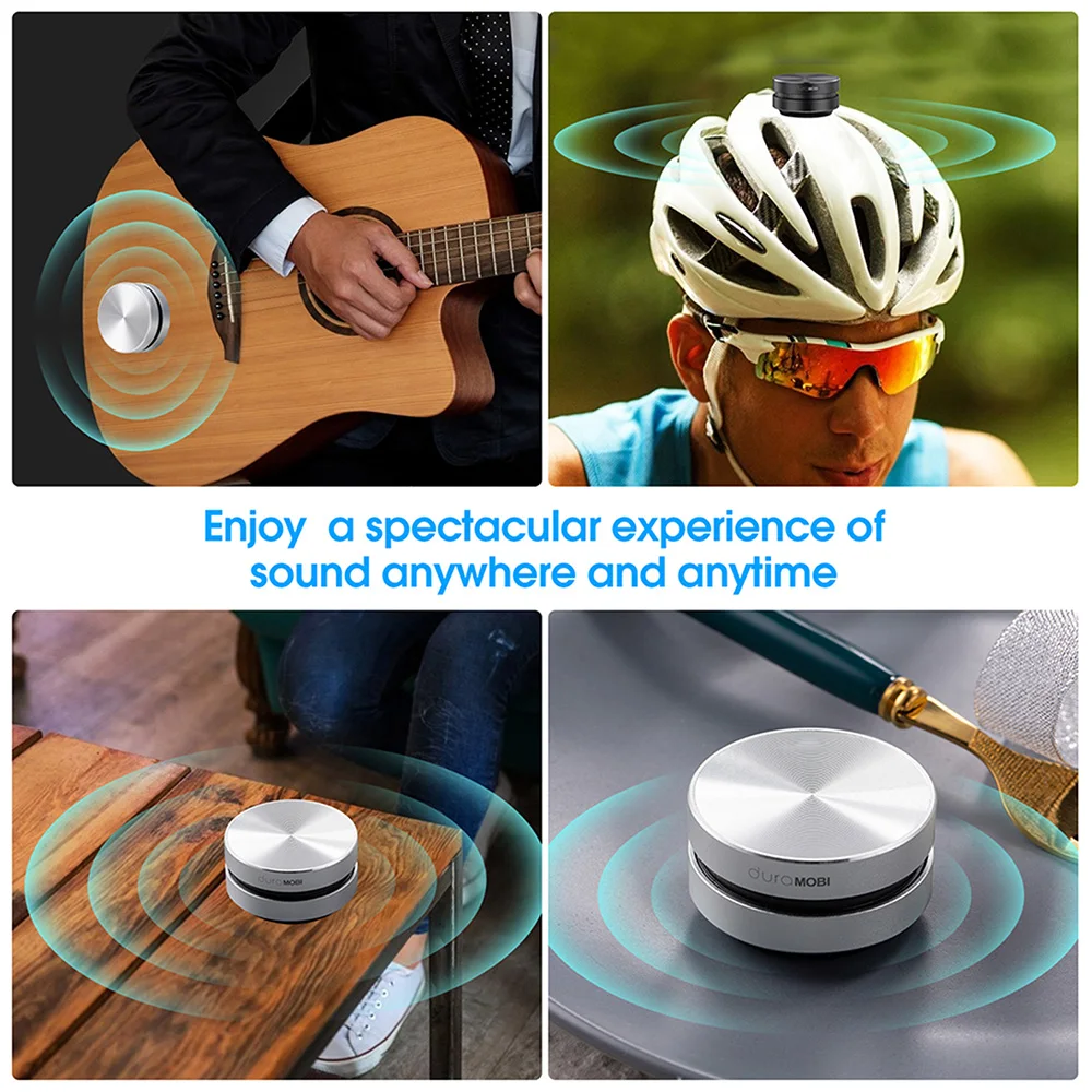 1 Pack Wirelessly BT Speaker Bone Conduction Speakers Audio Player Mini Portable Loud Stereo Sound Built-in Mic Sound Box