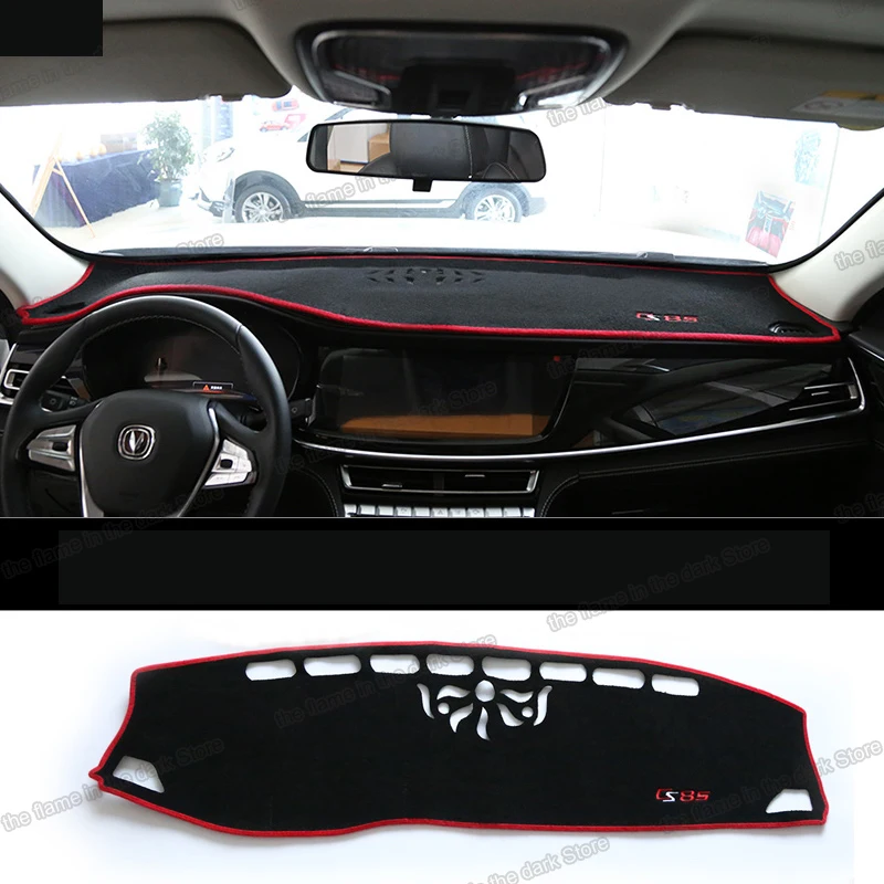 

leather car dashboard anti-reflective mat for changan cs85 coupe 2019 2020 2021 2022 carpet sun shade pad non slip accessories