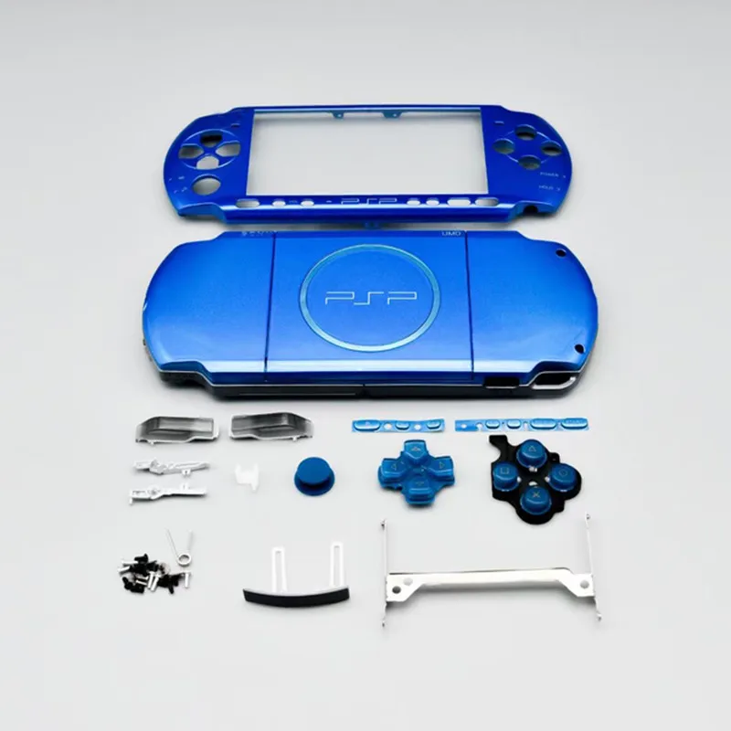 1:1 Original Housing Case For PSP3000 PSP 3004 3008 Console Shell Protector Case Cover With Button Set Blue