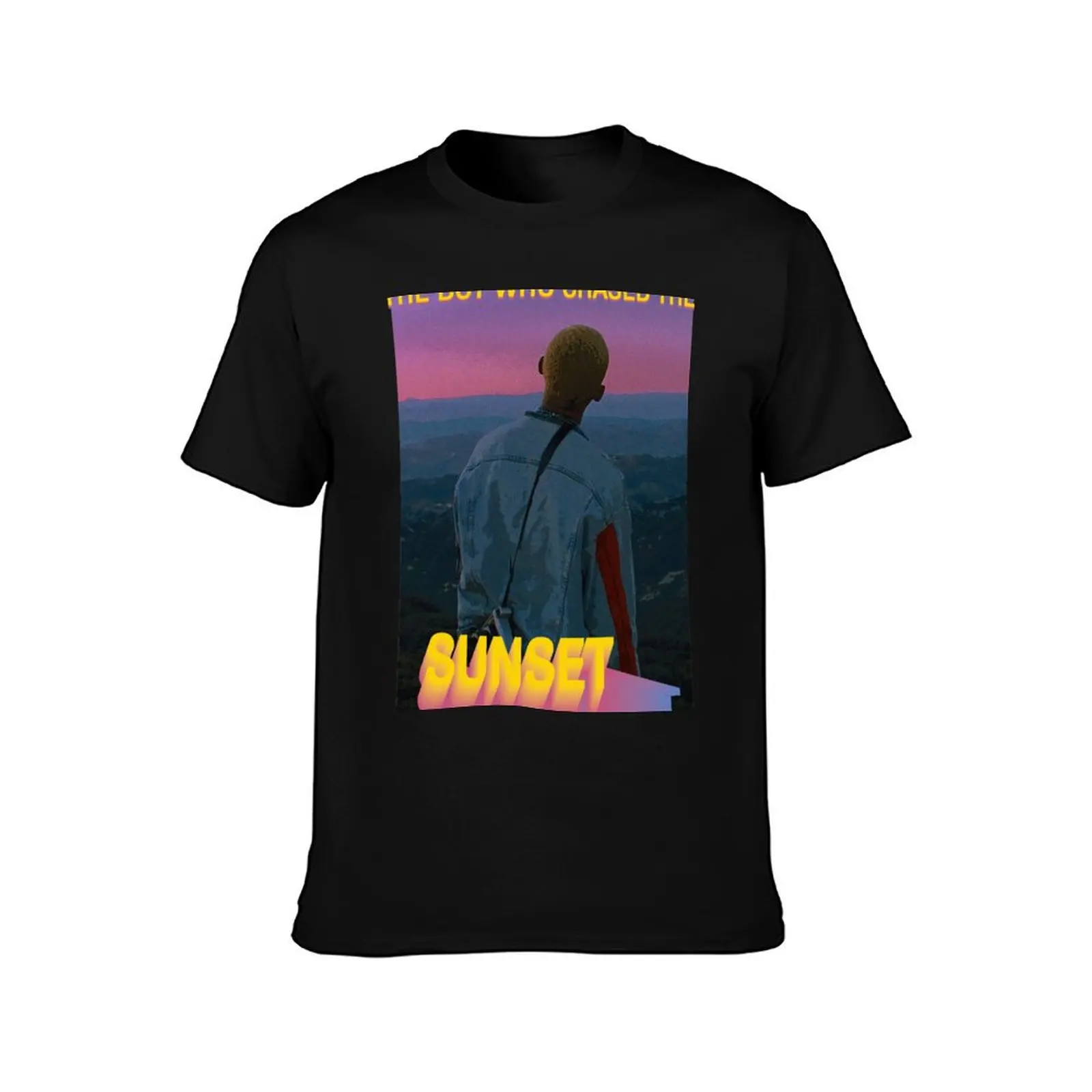 Chased The Sunset T-Shirt Summer Casual Cotton Tee Oversized Streetwear Tops Vintage Graphic Print Loose Fit Short Sleeve