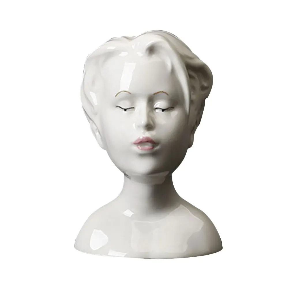 

1Pcs High-End Ceramic Vase Stylish Exquisite Flower Holder Retro Beautiful Household Ornament Ceramic Vase Plants Container