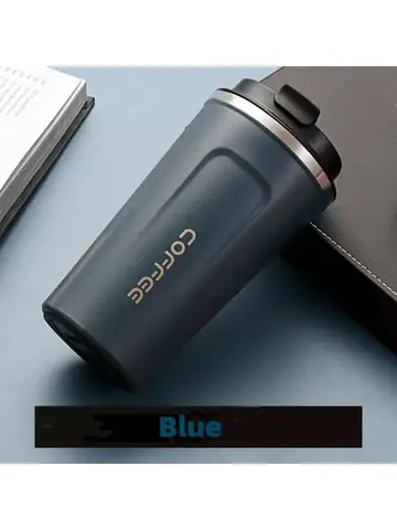 380/510ml Stainless Steel Coffee Cup Travel Thermal Mug Leak-Proof Thermos Bottle Tea Coffee Mug Office Business Style Thermos