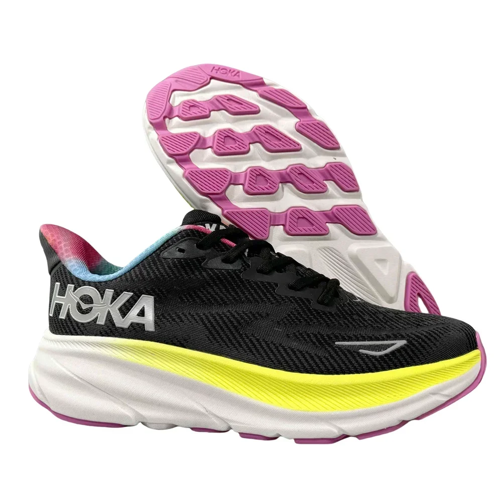 Hoka One One Clifton 9 Black All Aboard متعدد الألوان جديد المشي حذاء رياضي كاجوال المدربين أحذية رياضية النساء الرجال احذية الجري