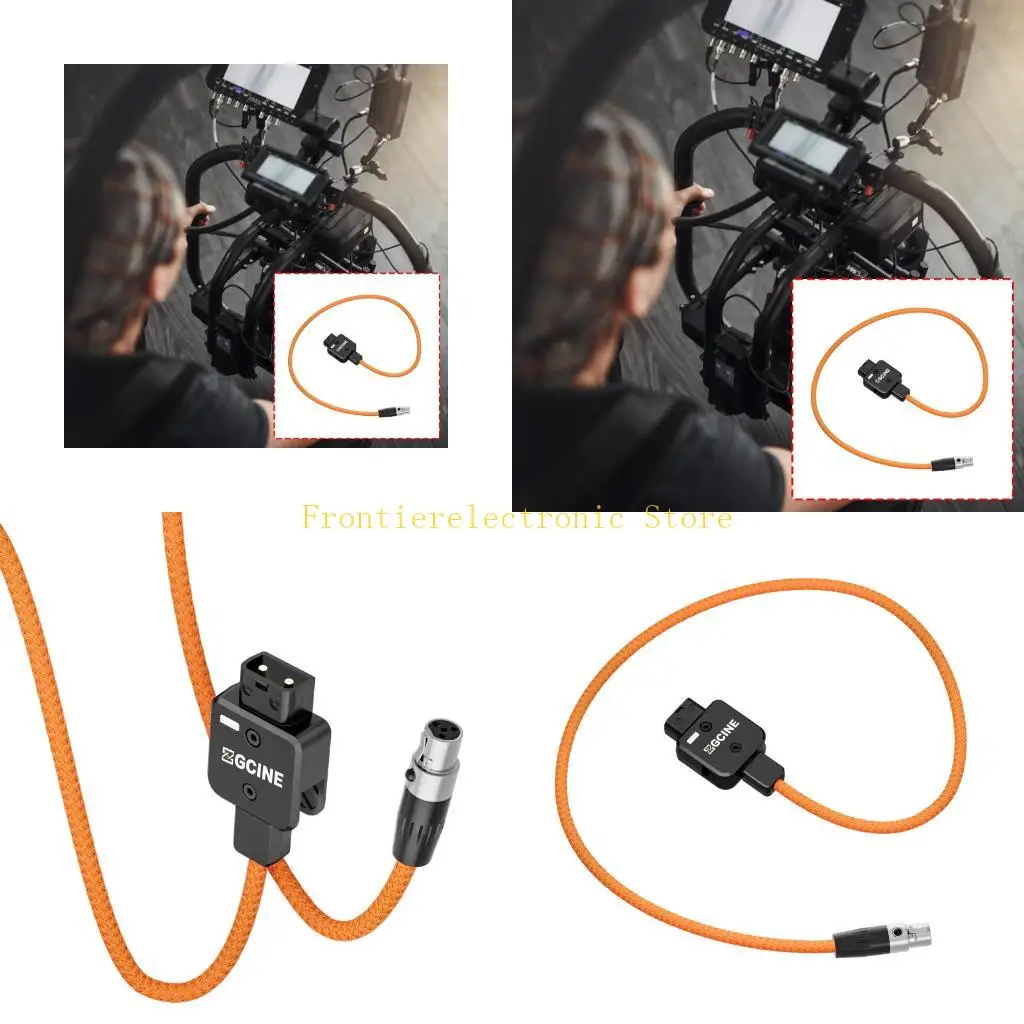 

G8DB 180 Degree Rotatable 150W D Tap To Mini XLR 4Pin Spring Cable Braided Wire