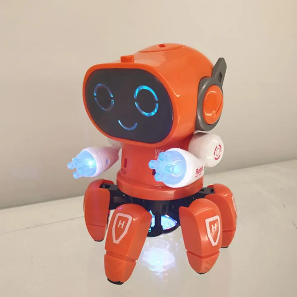 Danza musica 6 artigli Robot Octopus Spider Robot veicolo regalo di compleanno giocattoli per bambini bambini educazione precoce giocattolo per bambini ragazzi