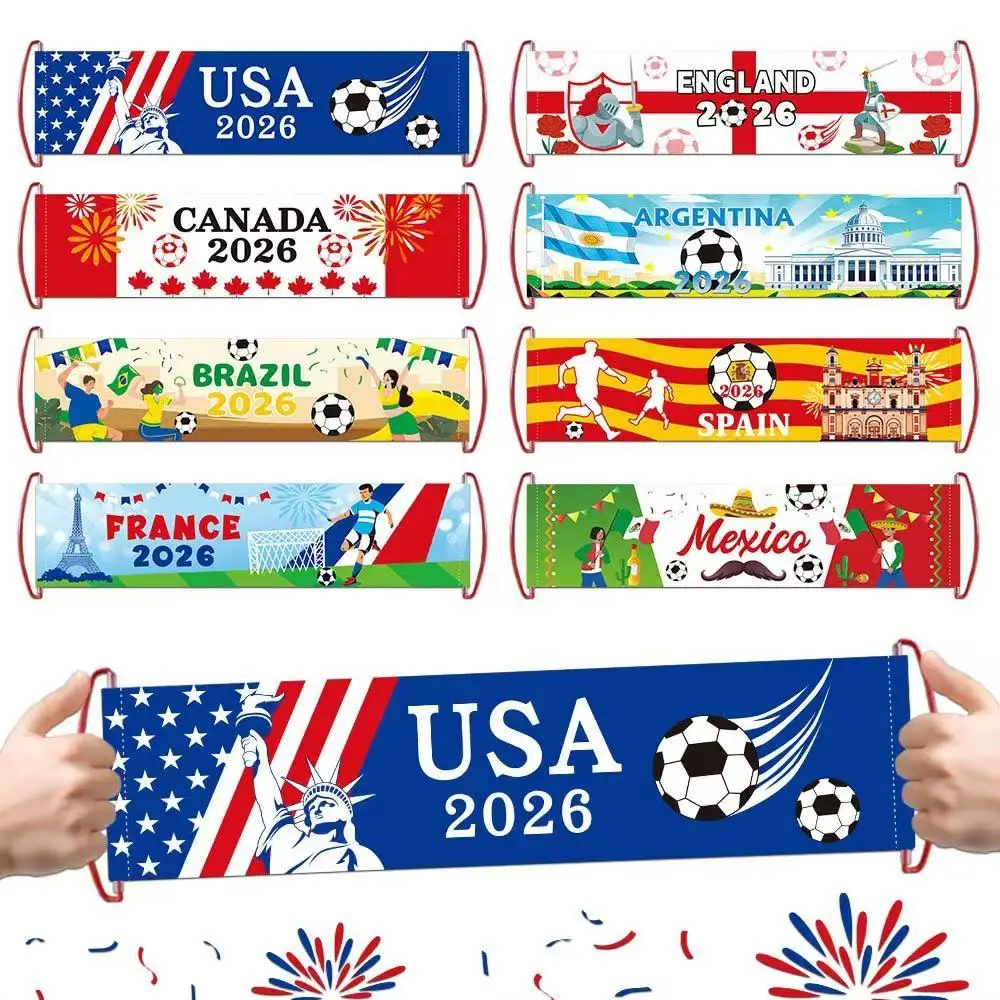 Banderas de Países de Fútbol 2026, Banderas de Mano, EEUU, Francia, Canadá, México, Inglaterra, España, Brasil, Argentina, Letreros de Animación para Aficionados