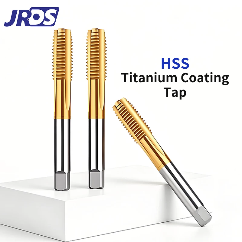 Fully Ground M2 HSS Titanium Coated Straight Flute Machine Tap Metric M2-M30 Tapping Tap For StainlessSteel CarbonSteel CastIron