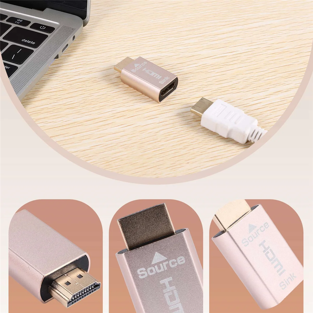 حامل إشارة شاشة بقفل HDMI ، محول افتراضي KVM HDMI2.0 ، eded DDC ، قابس وهمي لمحاكي شاشة HDMI ، حتى 3840X2160