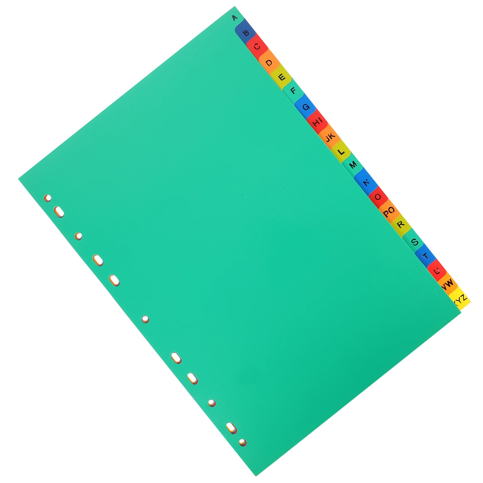 

21 Pcs Colorful Separator Pages A4 11 Hole Punch PP Notebook Dividers File Organizers Plastic Index Tabs Binder