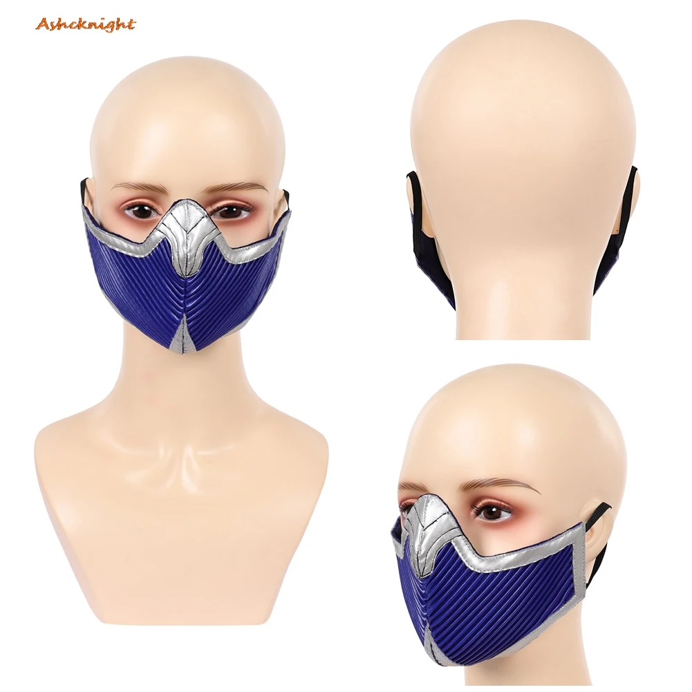 

2026 Movie Mortal Kombat 2 Cosplay Kitana MK2 Blue Mask Accessories Halloween Cosplay Roleplay Props Party Disguise Outfit Suits