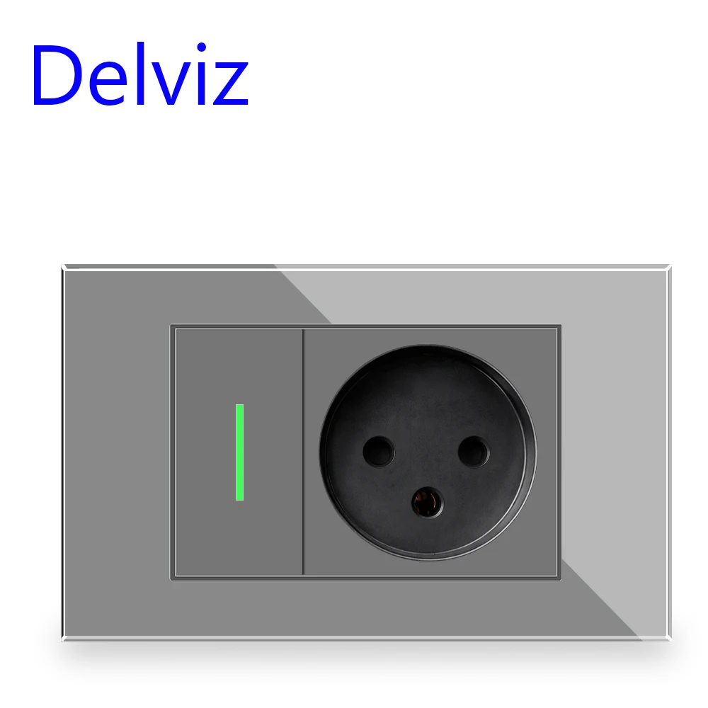 Delviz Type H Wall Power Socket, Matag Lacheitz, 16A/250VAC, 120x72mm Switch, Matag Sheka Im Ledl, SI-32 Israel Standard Outlet