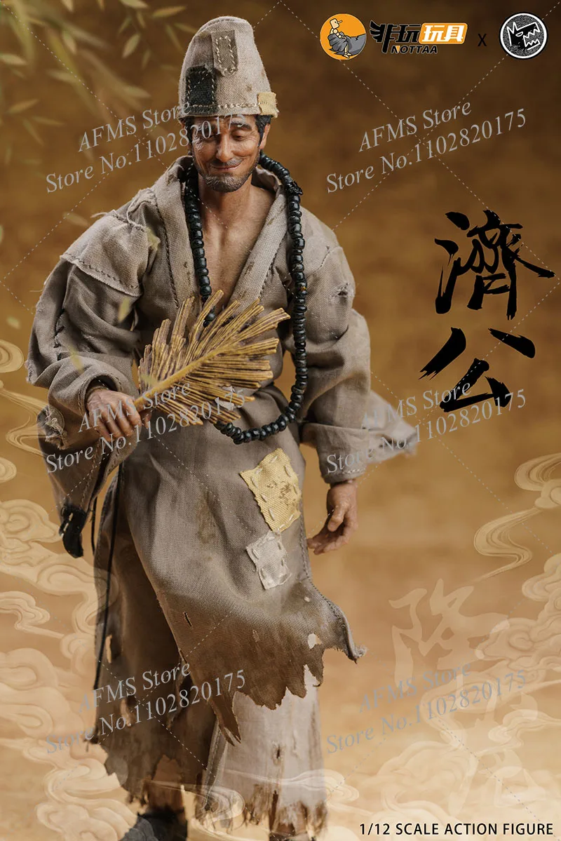 Nottaa 1/12 Schaal Collectible Figuur Ji Gong China Oude Mythologie Justice Magic Monniken 6Inch Action Figure Mannen Soldaat Model