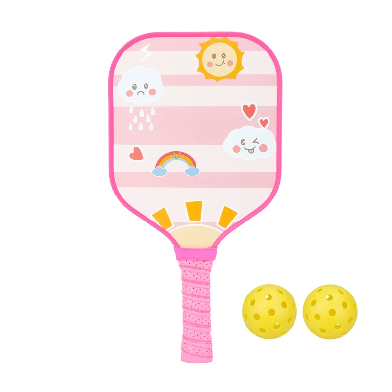 Kids Pickleball Paddles Cute with Small Grip Lightweight Pickleball Rackets Honeycomb Core Fiberglass Set for Children - Image 3