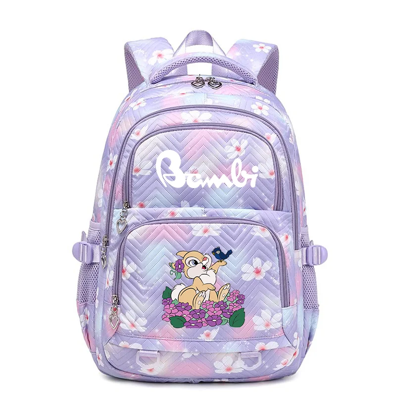 Disney Bambi Waterproof Women Backpack Female Travel Bag Backpacks Schoolbag for Teenage Girls Bookbag Mochila plecak