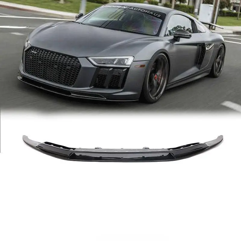 

R8 V style Carbon Fiber Fibre Front Bumper lip splitter Fit For audi R8 v style 2016-2018