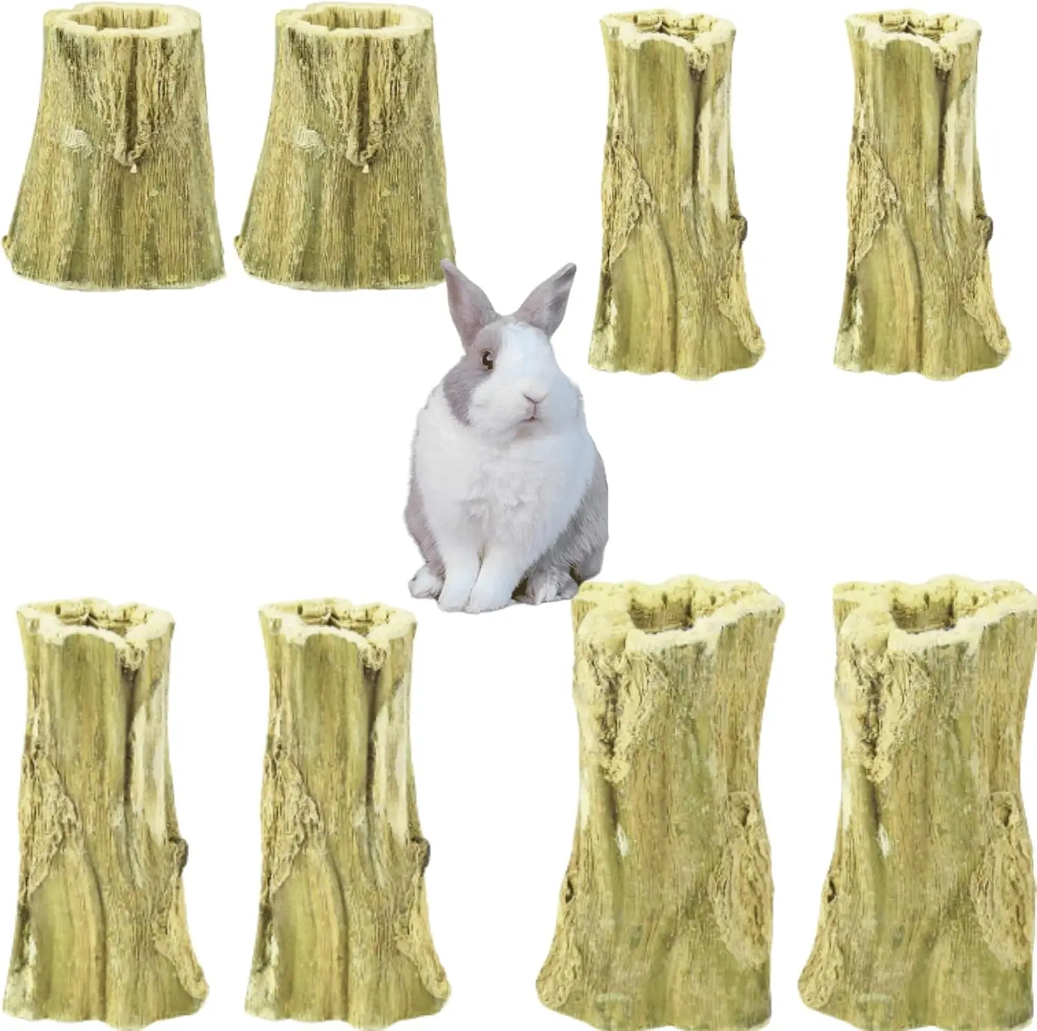 Natürliche Kaninchen-Kauspielzeuge, Organische Papaya-Holzstäbchen Kauspielzeug für Kaninchen, Hamster, Ratten, Eichhörnchen Gesunde Kauartikel zur Zahnpflege