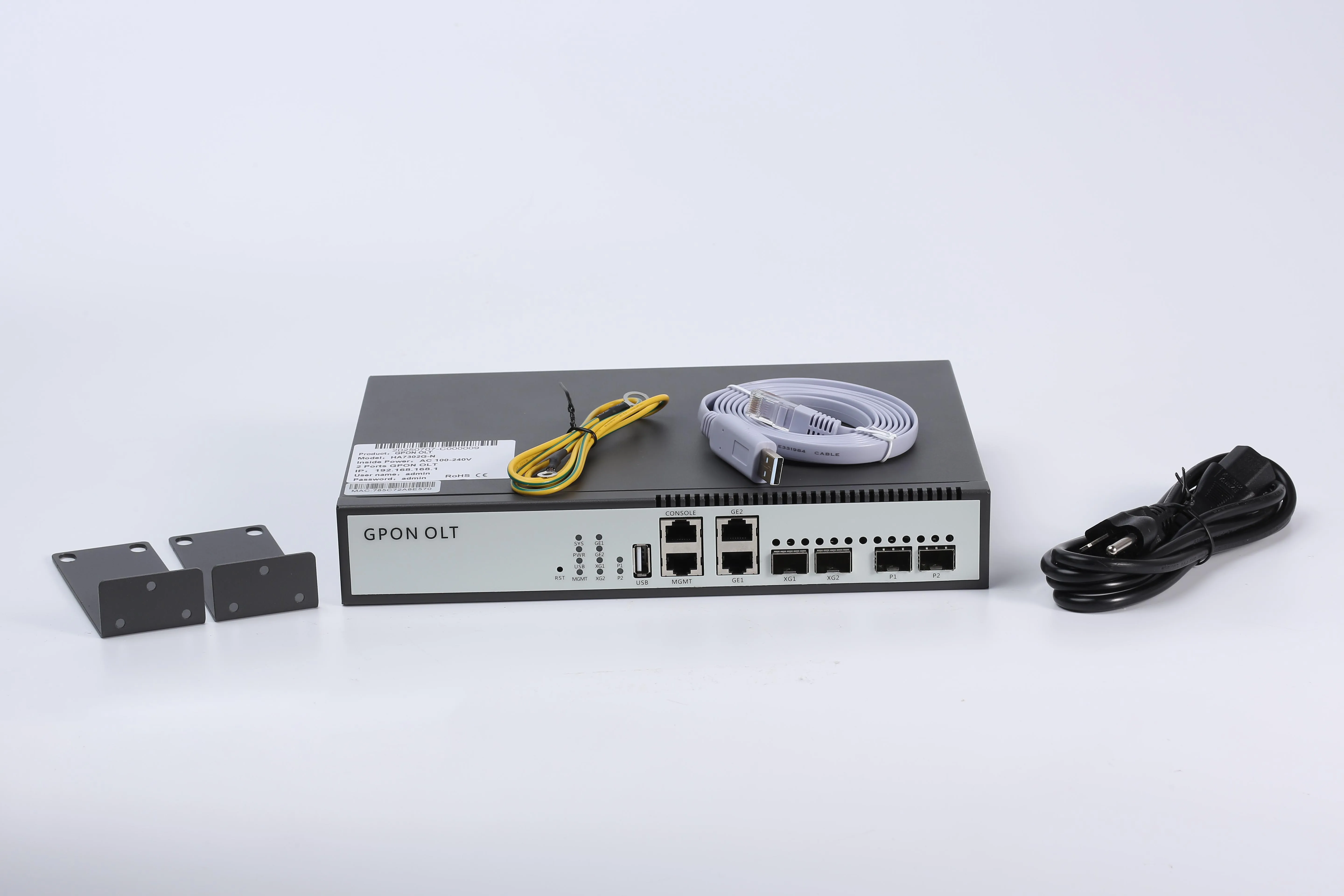 

HiOSO 2PON GPON OLT с высокой степенью интеграции и средней пропускной способностью, с 2 портами 10/100/1000M Base-T для восходящей связи, 2 портами 10GE SFP+ для восходящей связи