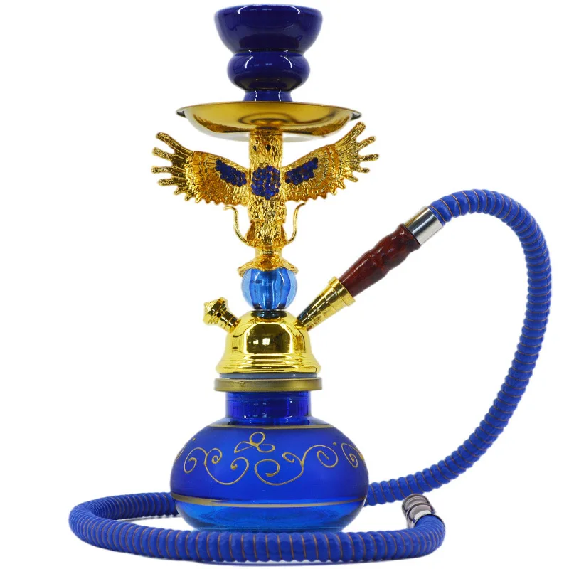 Arab Glass Eagle Shisha Hookah Set With Hookah Hose Ceramic Bowl Cachimba Nargile Sheesha Narguile Chicha Hookah Water Pipe