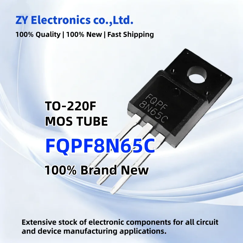 10-100PCS Brand New FQPF8N65C FQPF8N65 8N65C TO-220F Power MOSFET Field effect Transistor