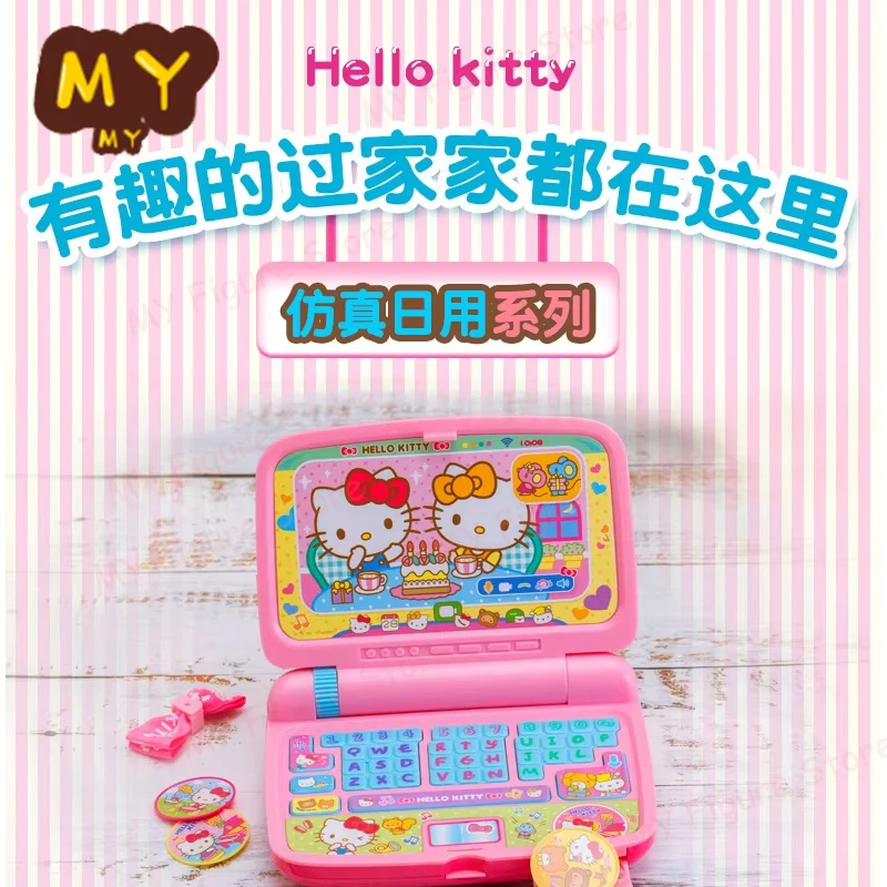 

Ноутбук Hello Kitty Детская игрушка с сенсорным экраном имитация котенка портативный компьютер три Cd Запись музыки ноутбук подарок на день рождения