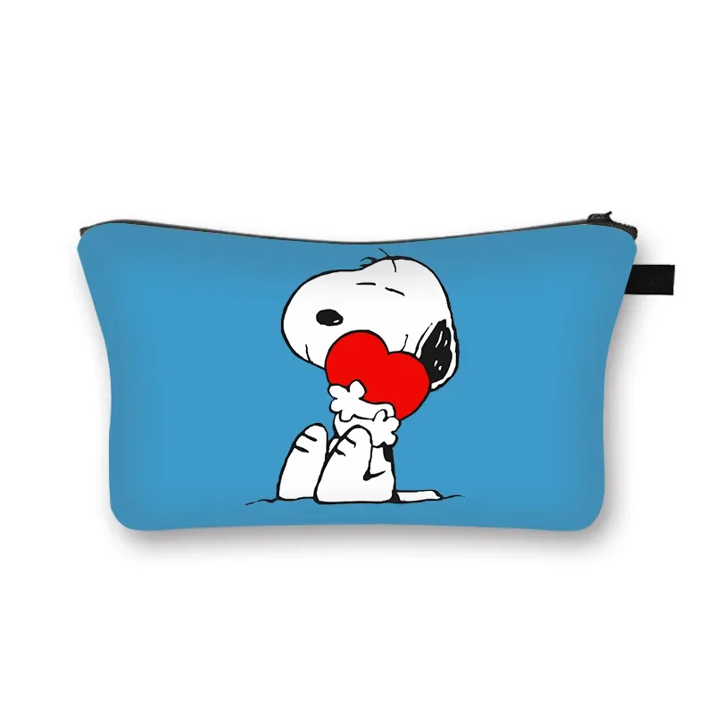 Snoopy borsa per il trucco borsa per pennelli cosmetici da donna borsa da toilette impermeabile di grande capacità per cartoni animati portatile