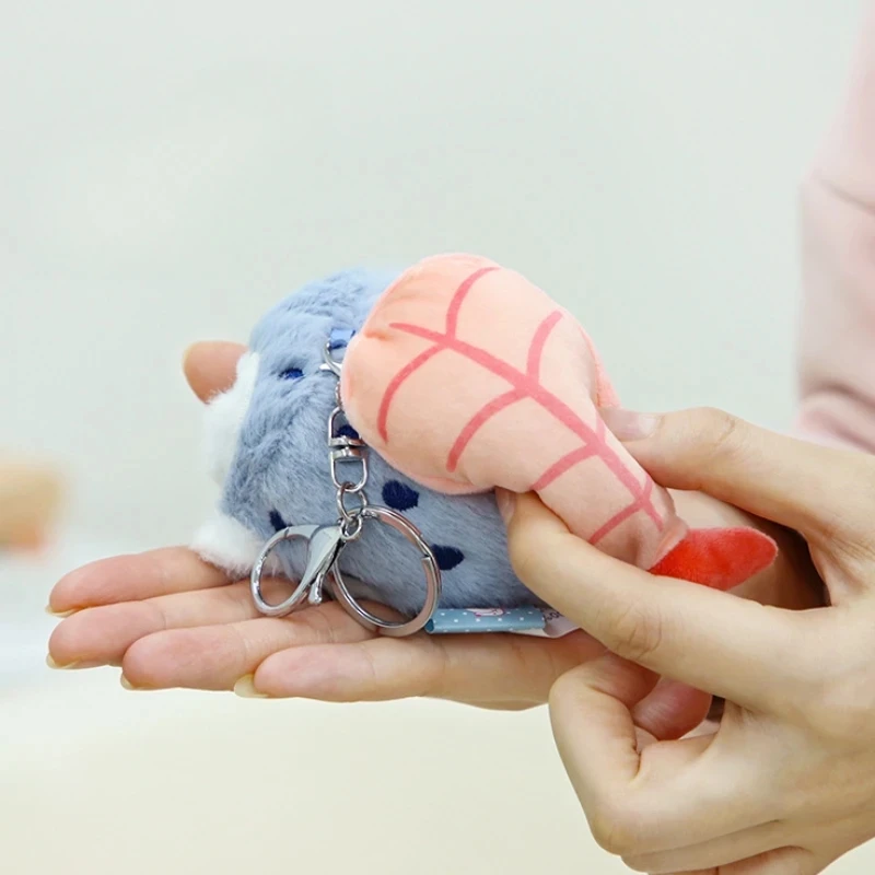 Japanische Robbe Plüsch Schlüsselanhänger Spielzeug Meer Otter weiche Kawaii Puppe lebensechte gefüllte Meeresleben Simulation Siegel Dekor Geburtstagsgeschenk