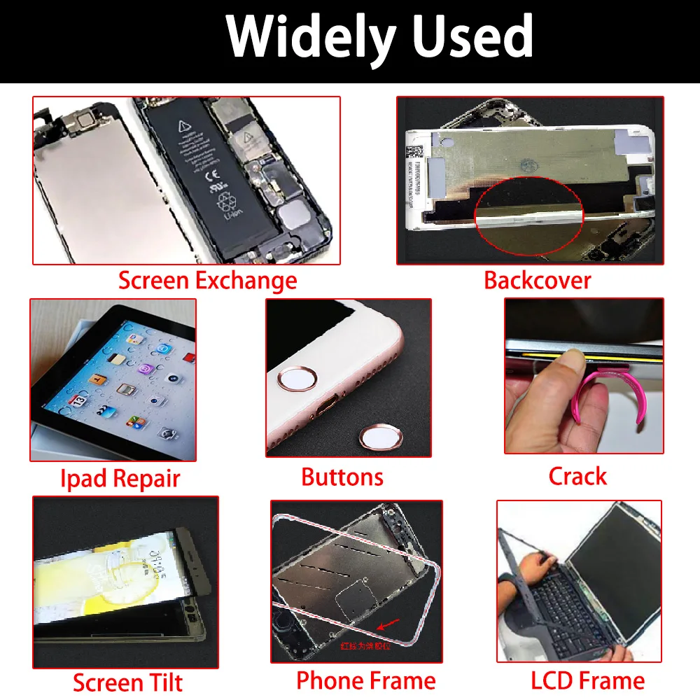 Cola preta para celular, 15/50/110ml, capa traseira, tela de reparo de alto-falante, display lcd eletrônico, faça você mesmo, adesivo epóxi de vidro de borracha