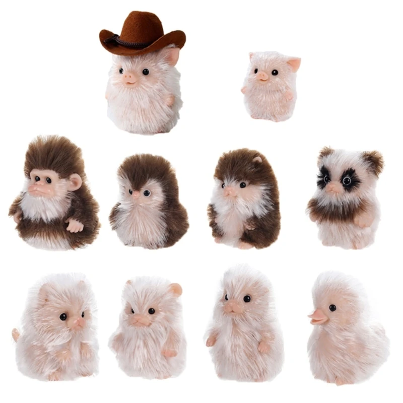 Silicones Doll Standing Animal Plush Toy No Assembly Needed Portable
