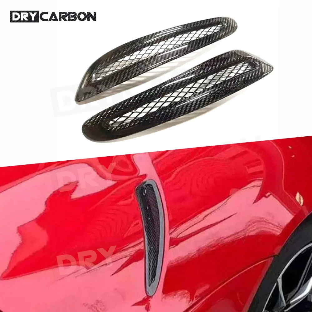 

Carbon Fiber Body Engine Hood Scoop Bonnet Lid Air Vent Outlet Trim Cover FRP Accessories For Toyota Supra A90 2019+