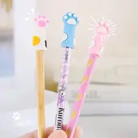 6pcs Cute Cat Paw Knitting Needle Stoppers Needles Point Silicone Protector Anti-shedding Cap DIY Weave Tool Sewing Accessories 3