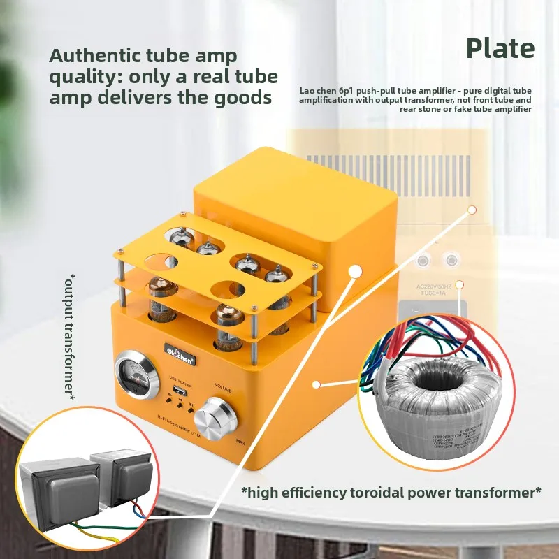 BREEZE 2025 إصدار الصدمات القديمة تشن 6P1 دفع سحب المرارة النقية HiFi حمى الإلكترونية المرارة مكبر كهربائي مجموعة