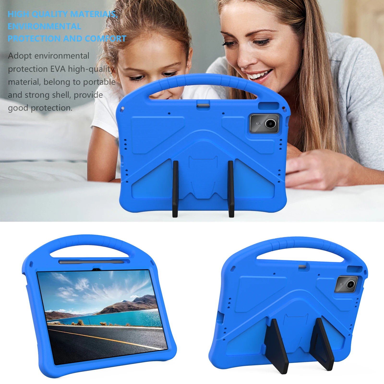 

Детский чехол-подставка из ЭВА для Lenovo Xiaoxin Pad 12,1 дюйма, 2025 TB365FC, безопасный противоударный чехол-подставка из ЭВА, защитный чехол