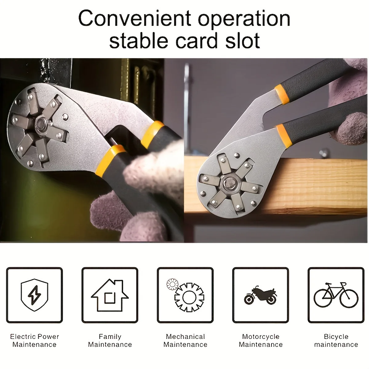 1pcs 6/8 Inch Multifunctional Magic Wrench Household Maintenance Adjustable Twisting Hand Clamping Socket Outer Hexagonal Tool