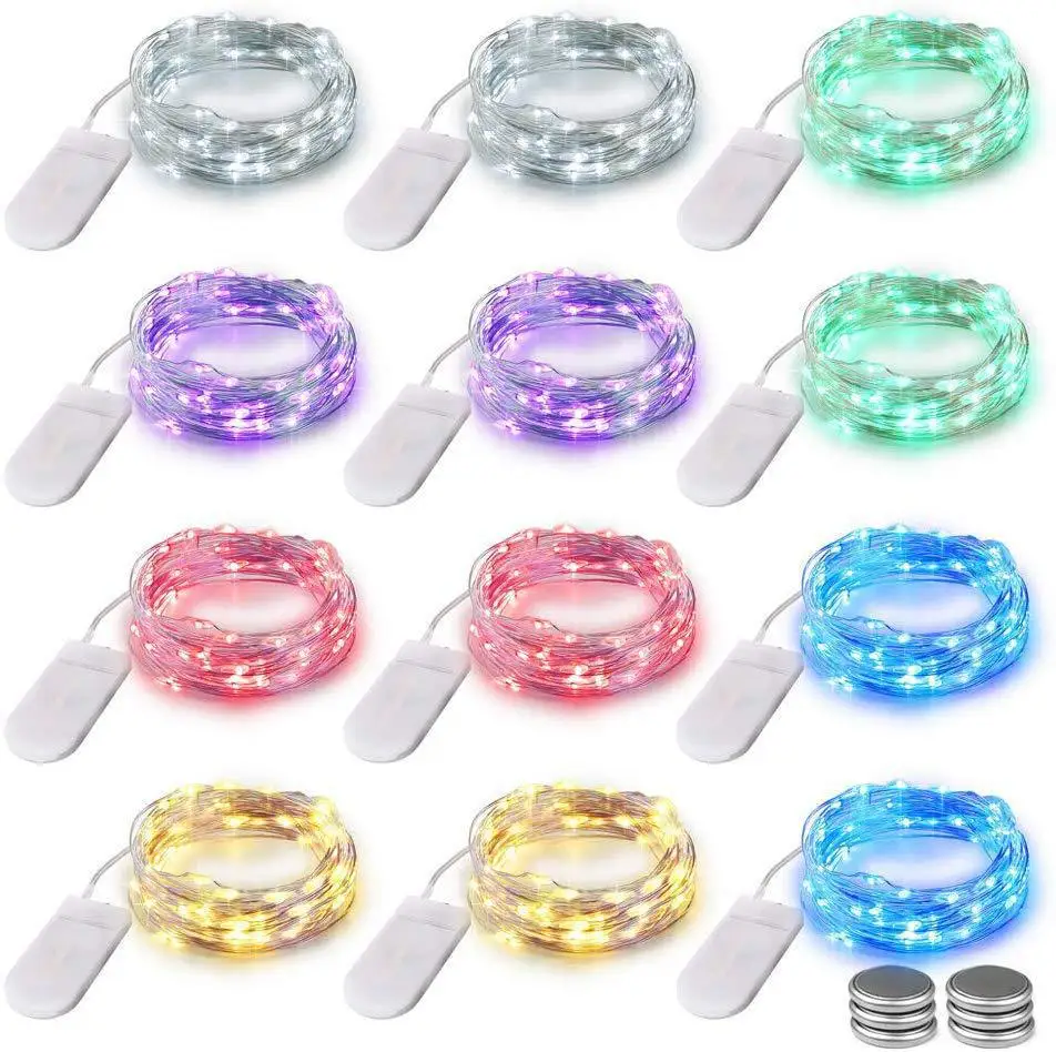 Led Button Lamp String Button Cell Box Copper Wire Lamp String Handicraft Lantern String Gift Box String Decorative Lights