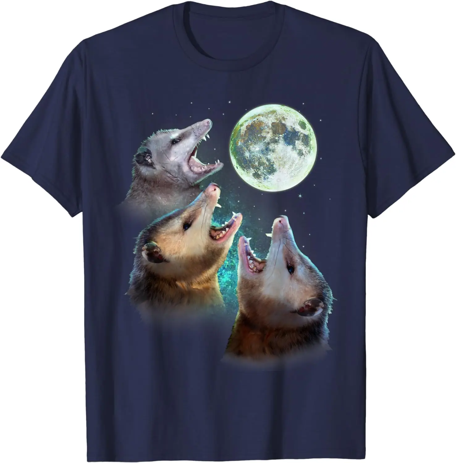 Three Opposum Moon With 3 Possums And Dead Moon Costume T-Shirt